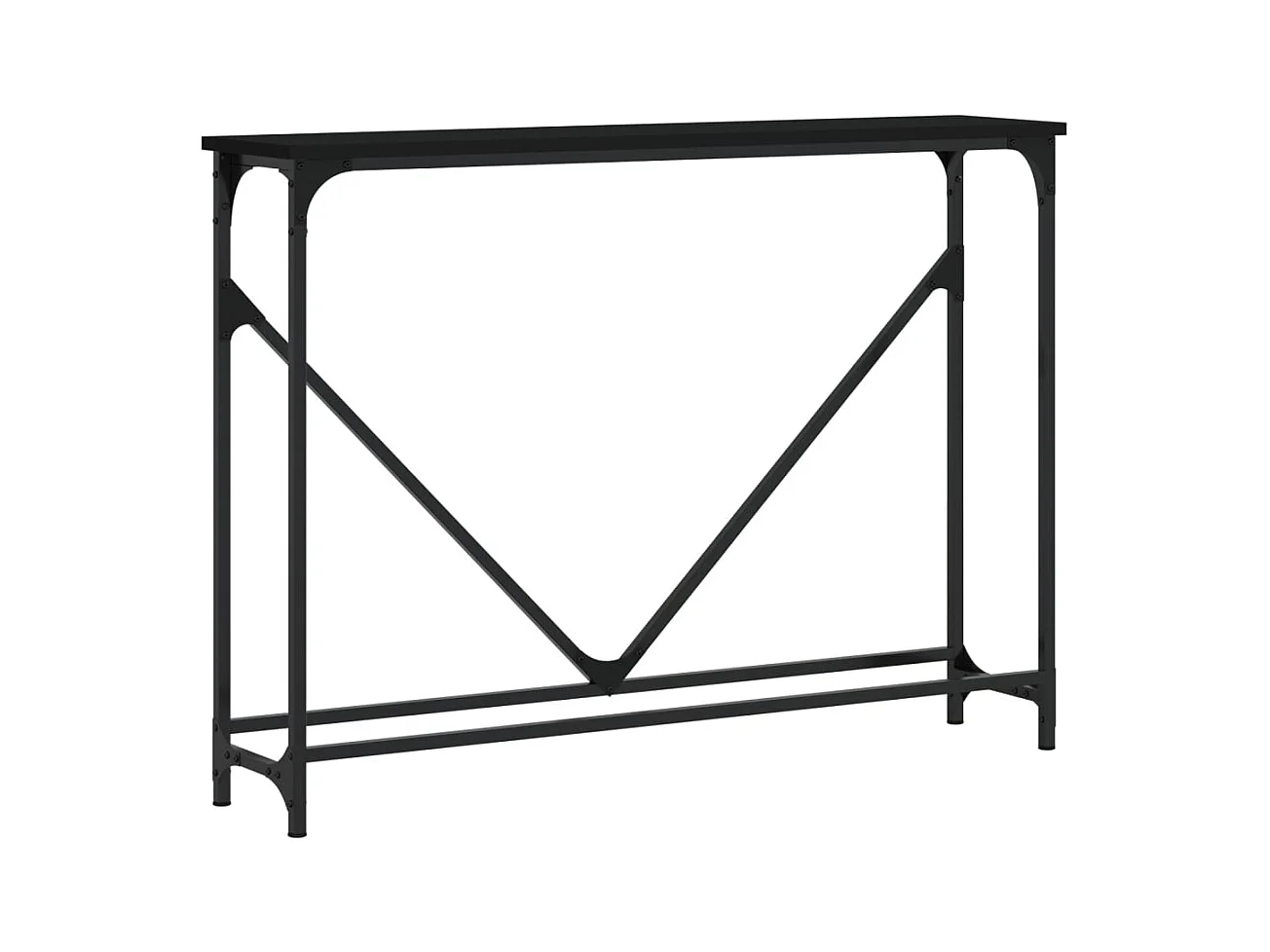 Mesa consola 102x22,5x75 cm derivados de madeira preto