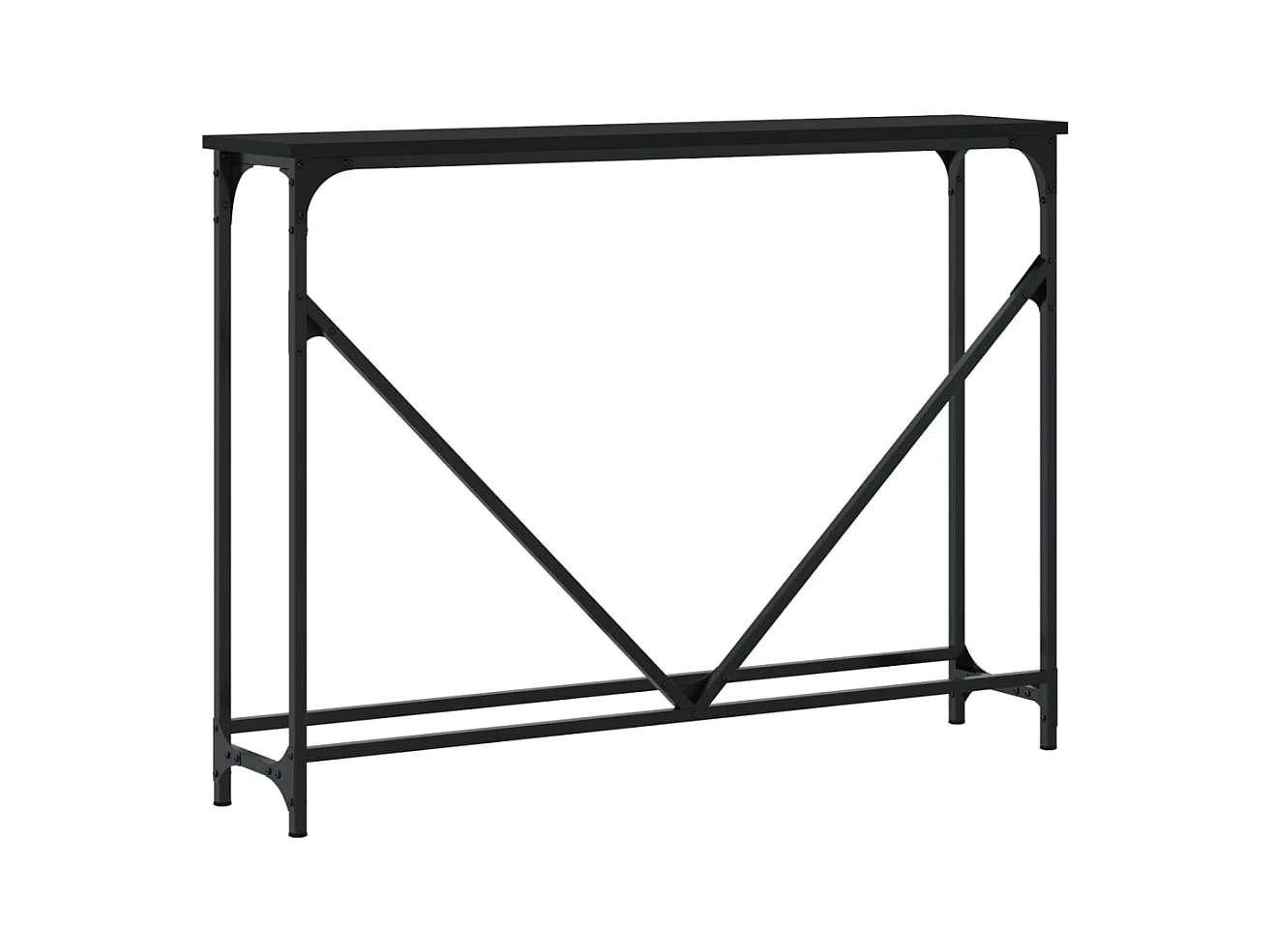 Mesa consola 102x22,5x75 cm derivados de madeira preto