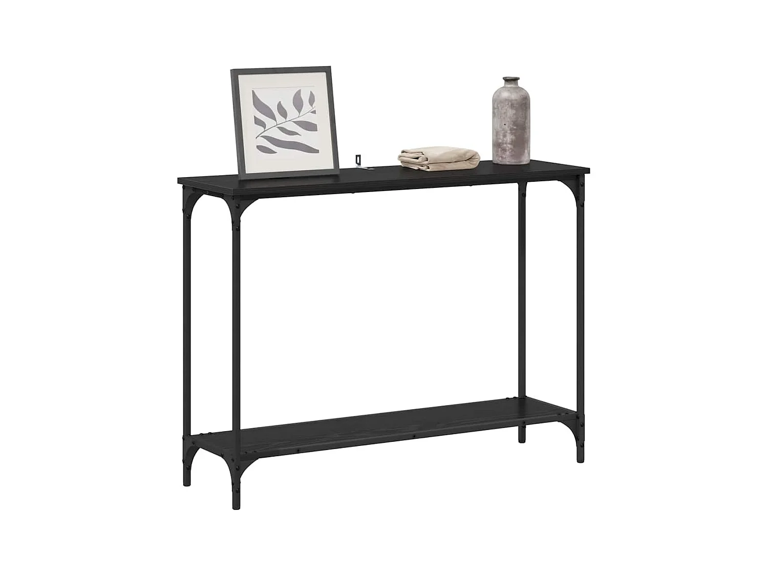 Table console Chêne noir 101 x 30.5 x 75 cm Bois d'ingénierie