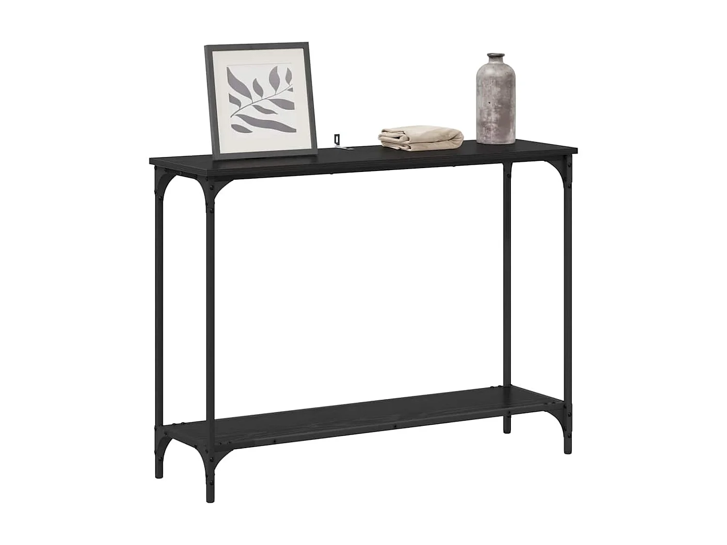 Table console Chêne noir 101 x 30.5 x 75 cm Bois d'ingénierie