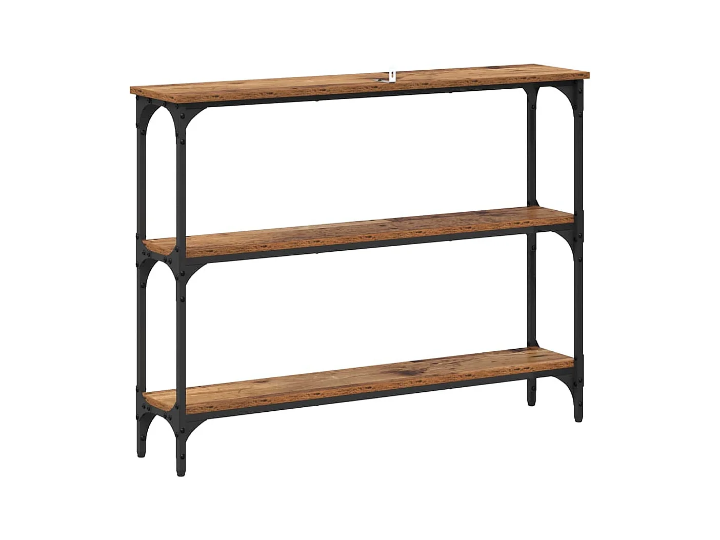 Mesa Consola con estante Madera vieja 100 x 22.5 x 75 cm