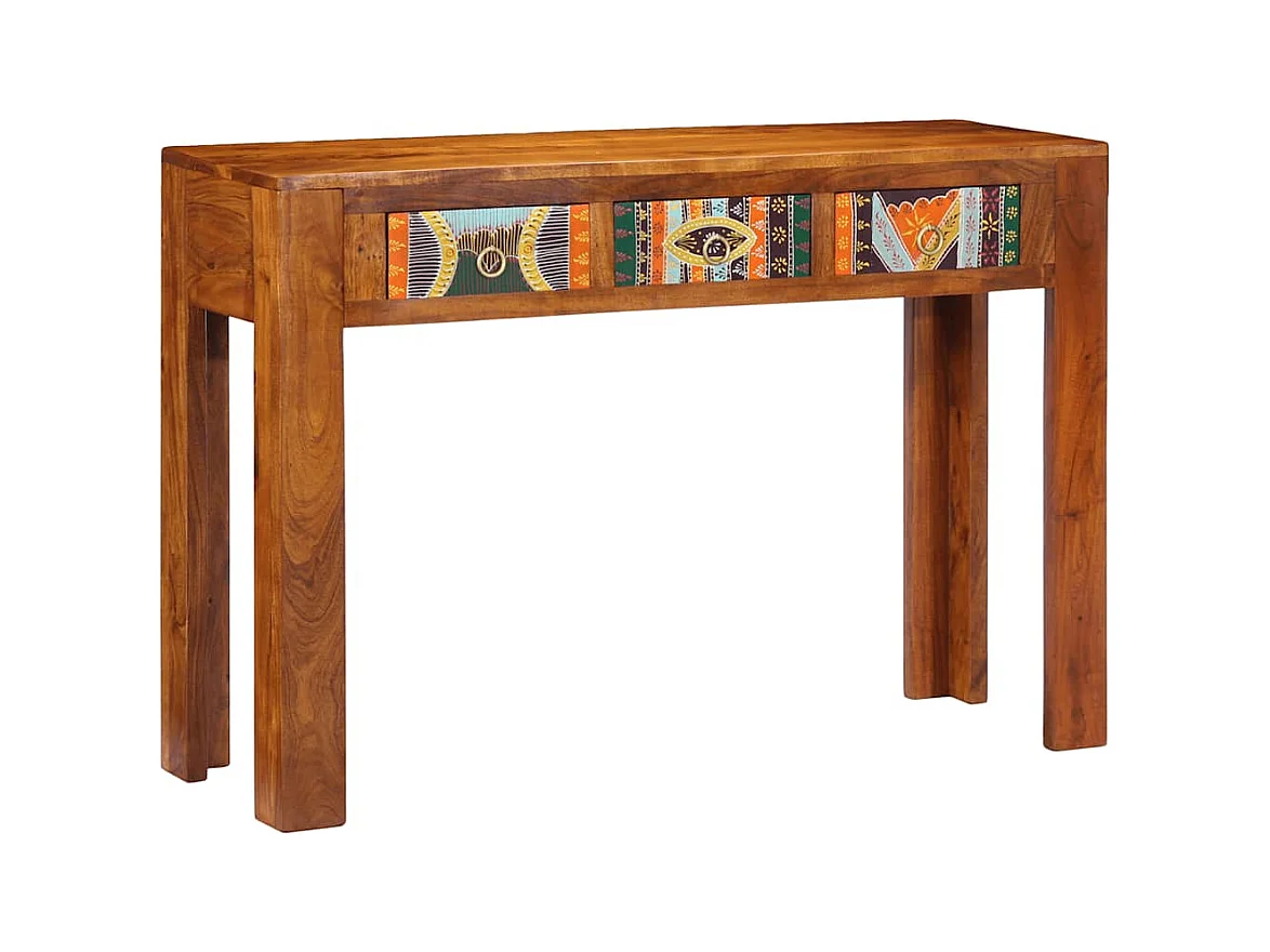 Mesa consola madera maciza de acacia 110x35x75 cm