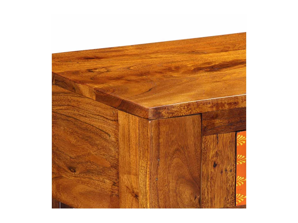 Mesa consola madera maciza de acacia 110x35x75 cm