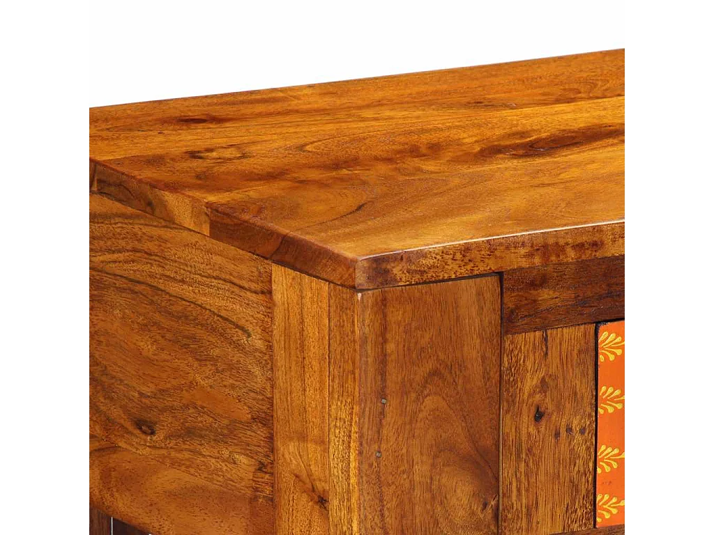 Mesa consola madera maciza de acacia 110x35x75 cm