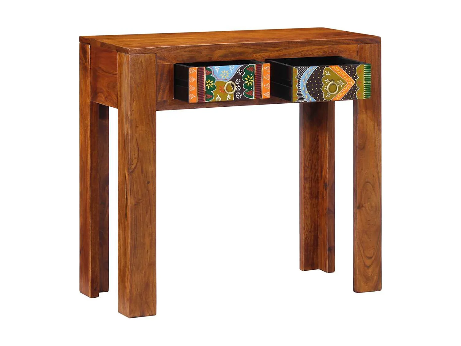 Table console 80x35x75 cm bois massif d'acacia