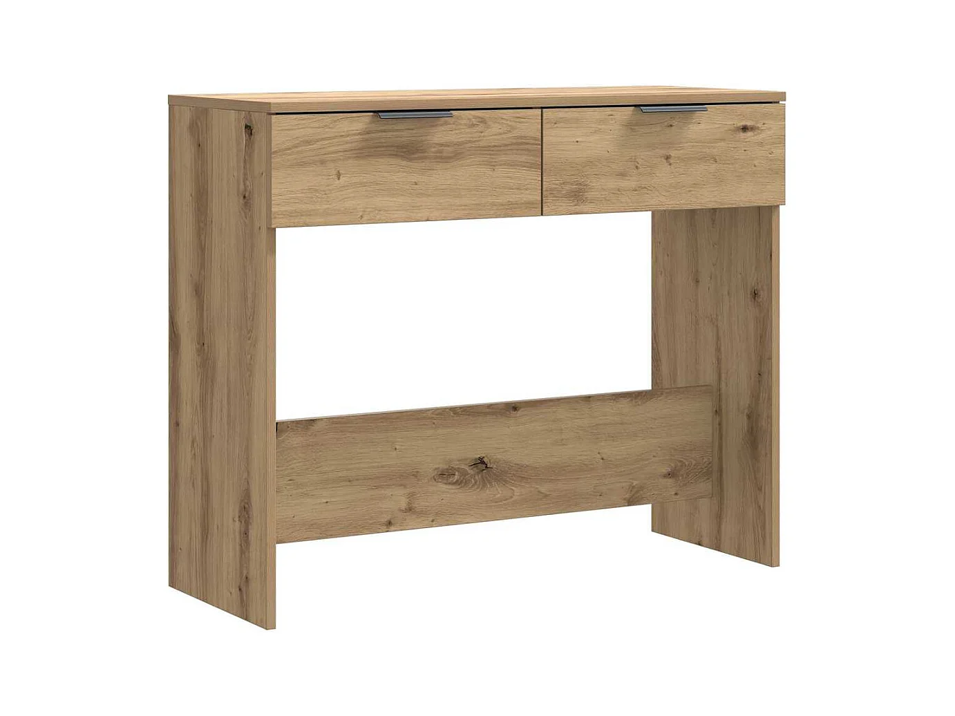 Mesa consola madera de ingeniería roble artesanal 90x36x75 cm