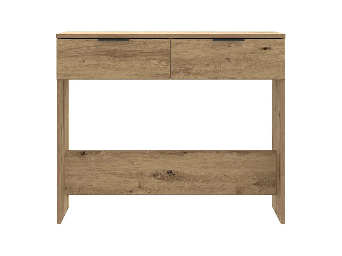 Mesa consola madera de ingeniería roble artesanal 90x36x75 cm