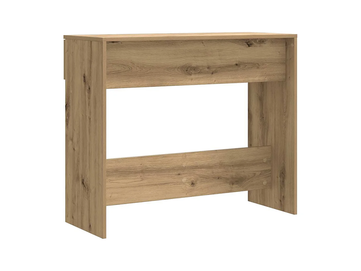 Mesa consola madera de ingeniería roble artesanal 90x36x75 cm
