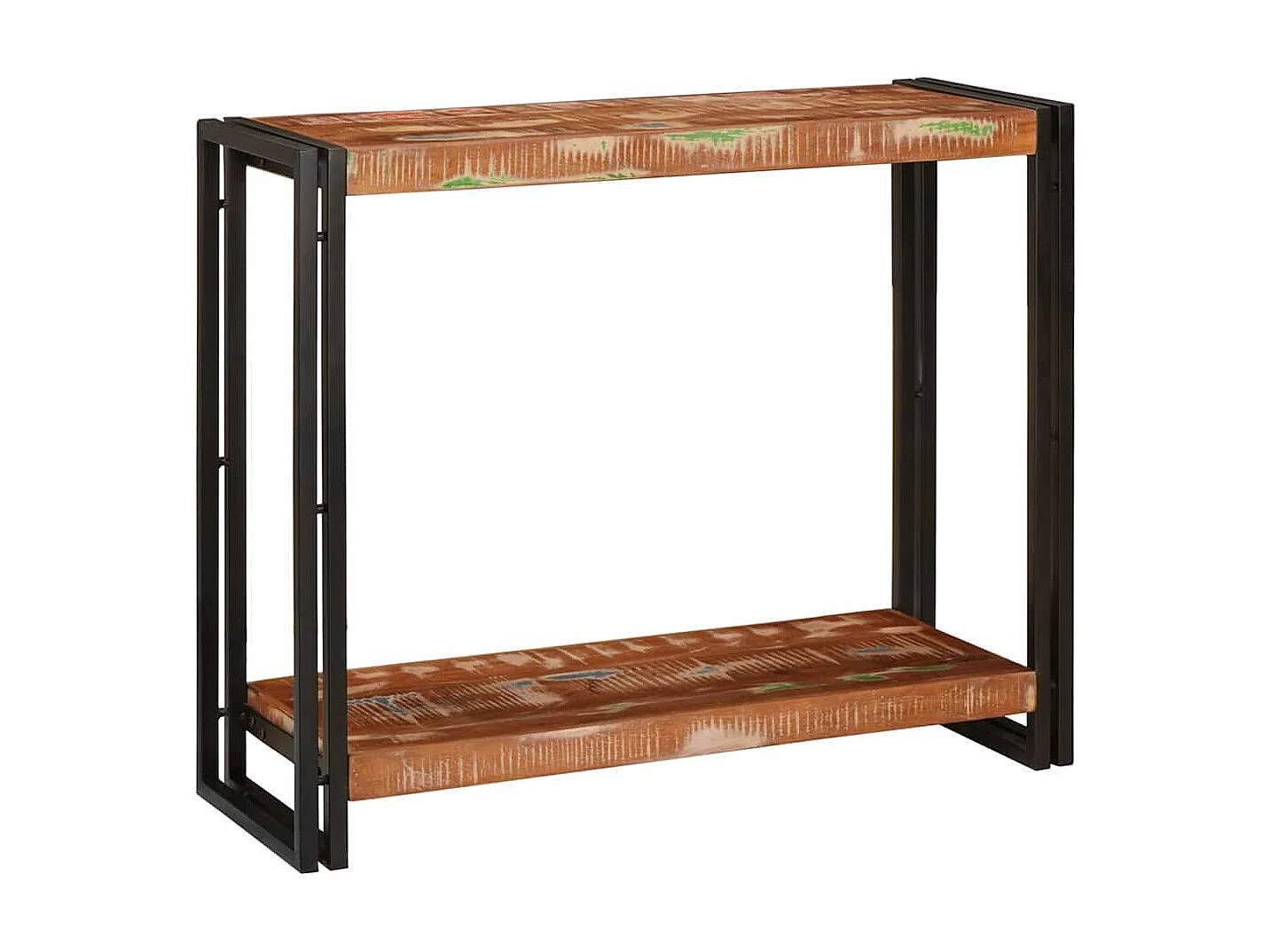 Table console 90 x 33 x 75 cm bois de récupération massif