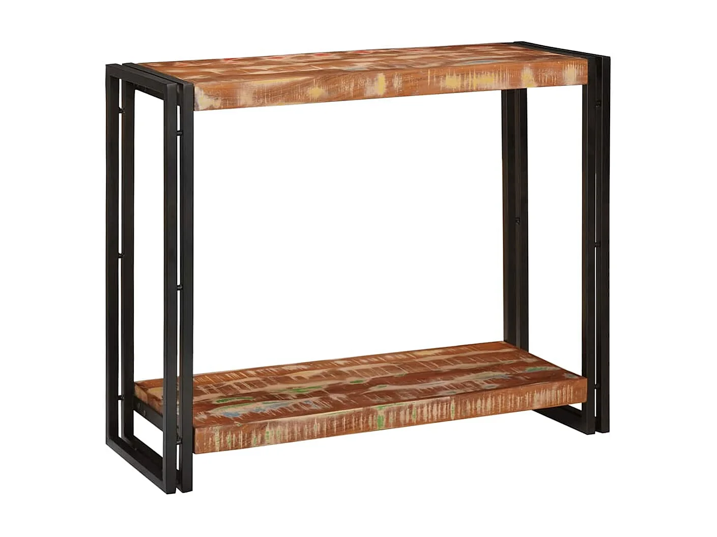 Table console 90 x 33 x 75 cm bois de récupération massif