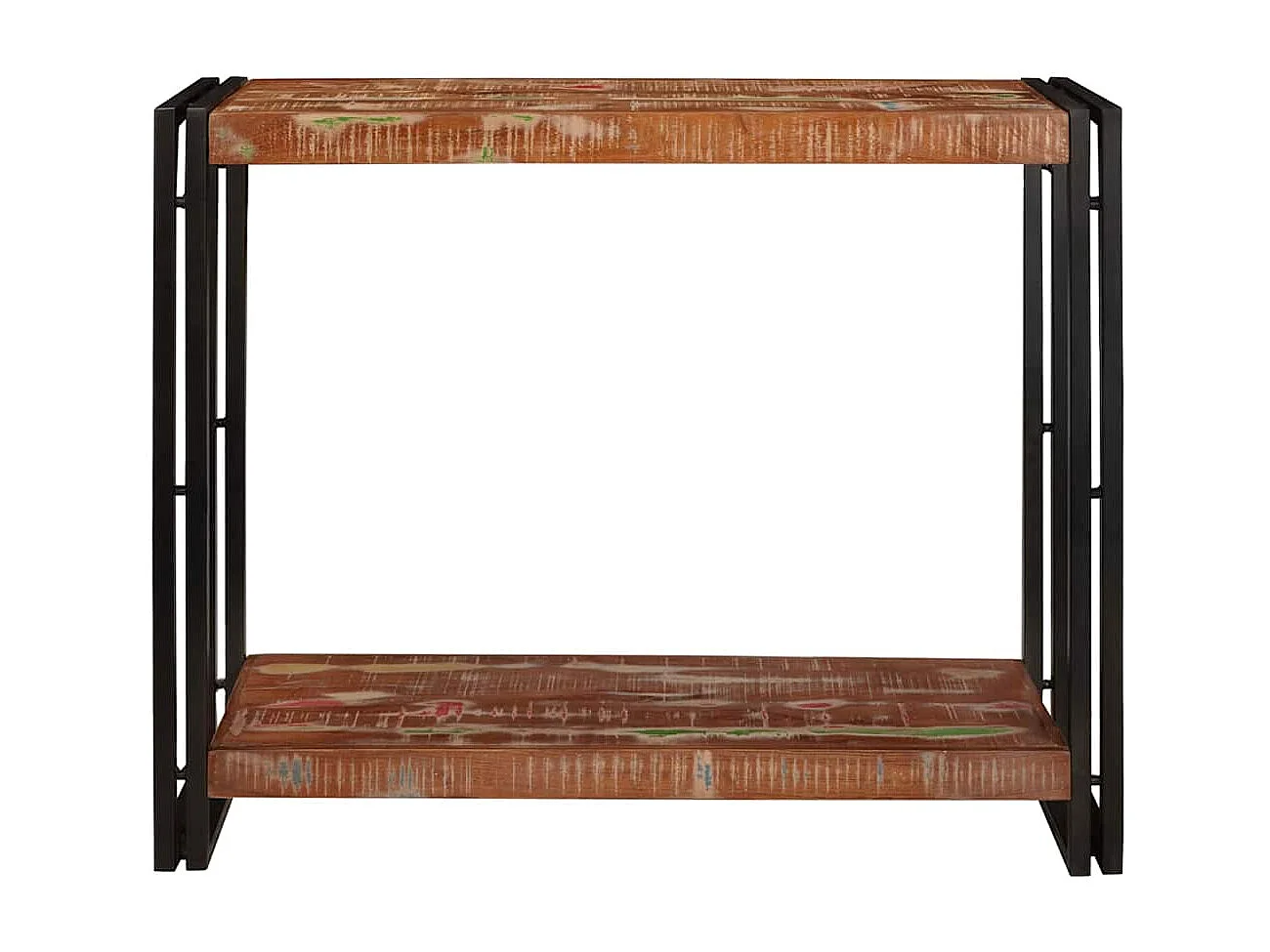 Table console 90 x 33 x 75 cm bois de récupération massif