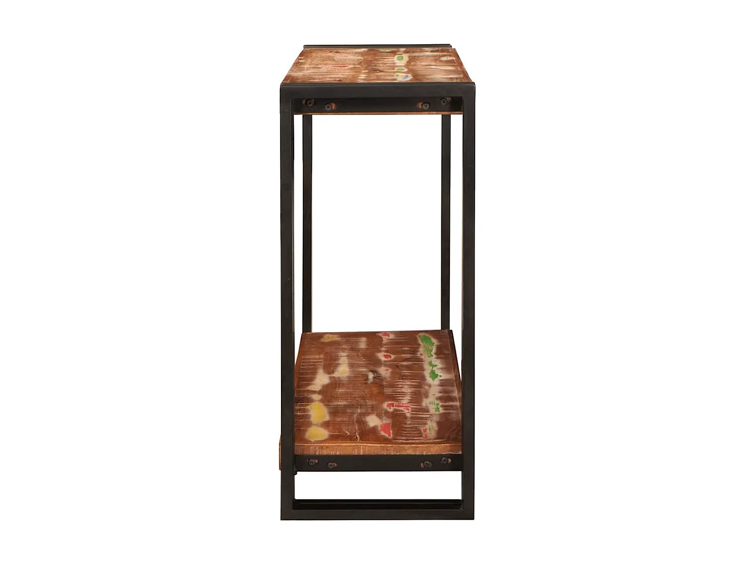 Table console 90 x 33 x 75 cm bois de récupération massif