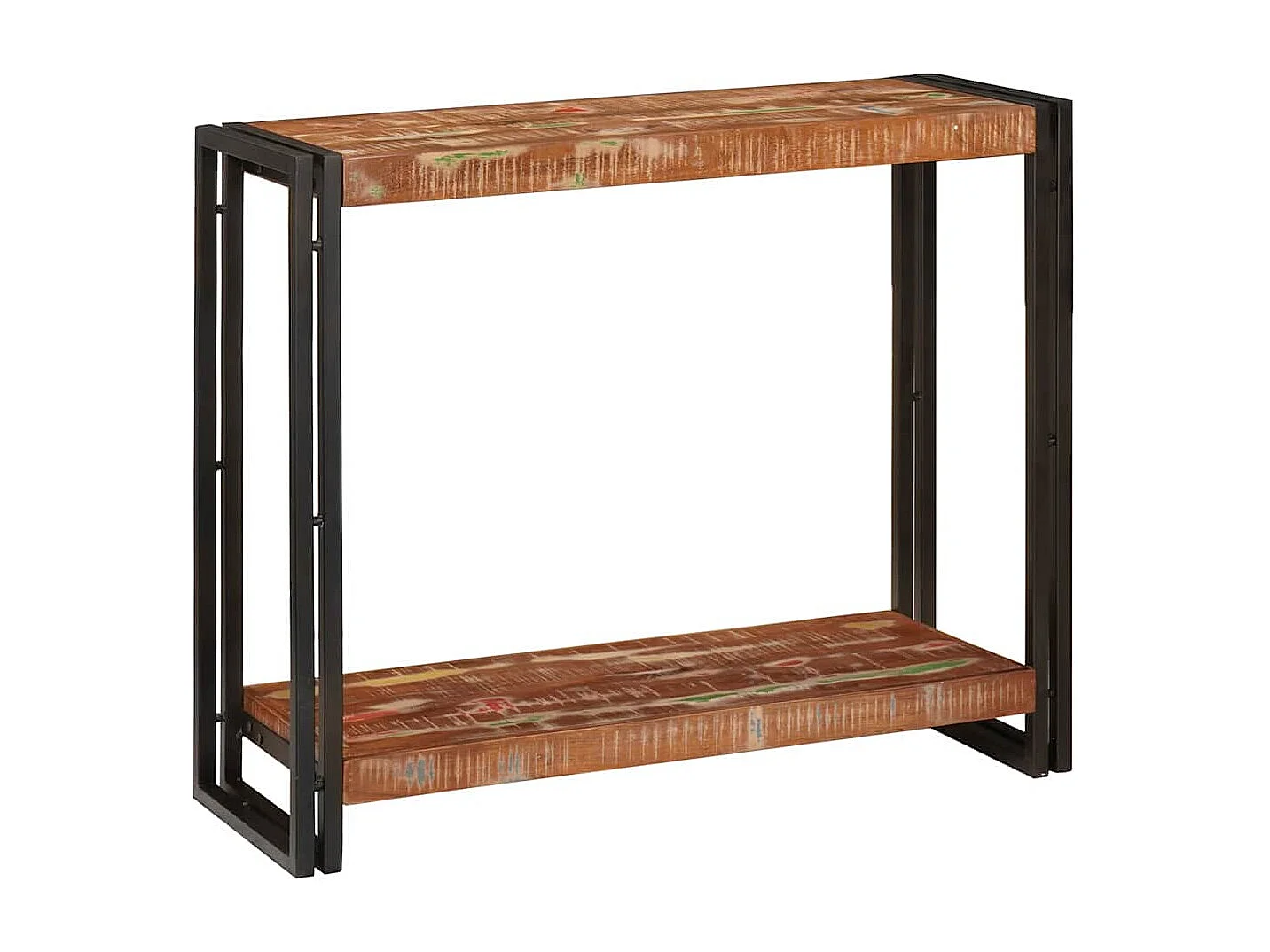 Table console 90 x 33 x 75 cm bois de récupération massif