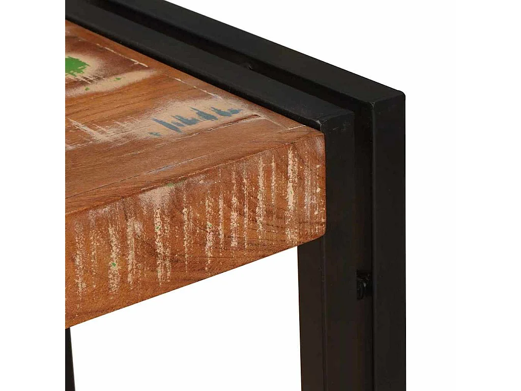 Table console 90 x 33 x 75 cm bois de récupération massif