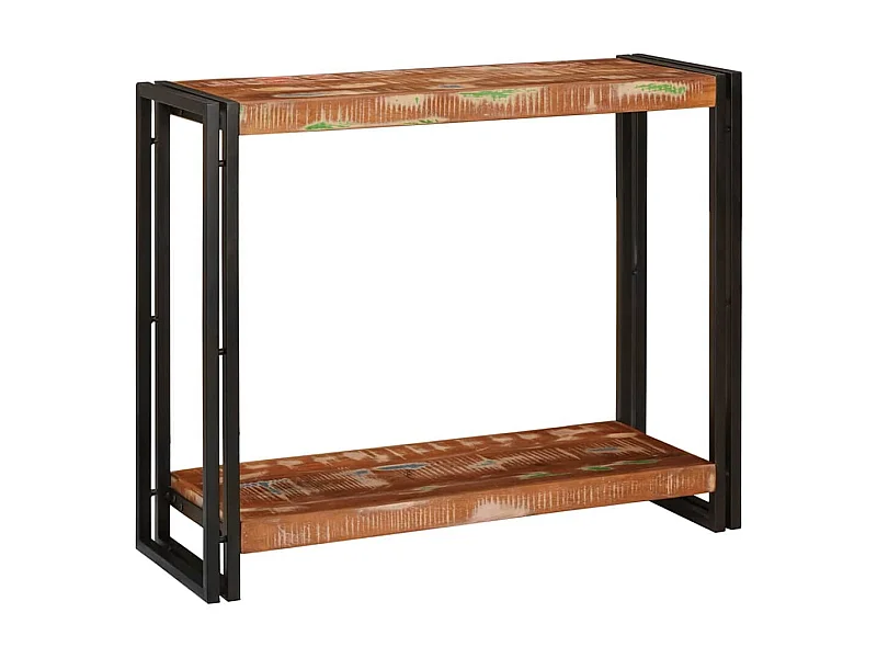 Table console 90 x 33 x 75 cm bois de récupération massif