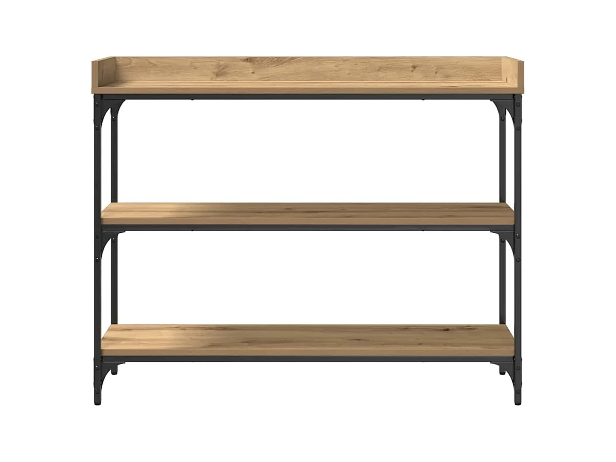 Table Console avec étagère chêne artisanal 100 x 30 x 80 cm