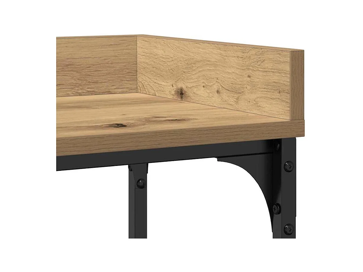 Table Console avec étagère chêne artisanal 100 x 30 x 80 cm