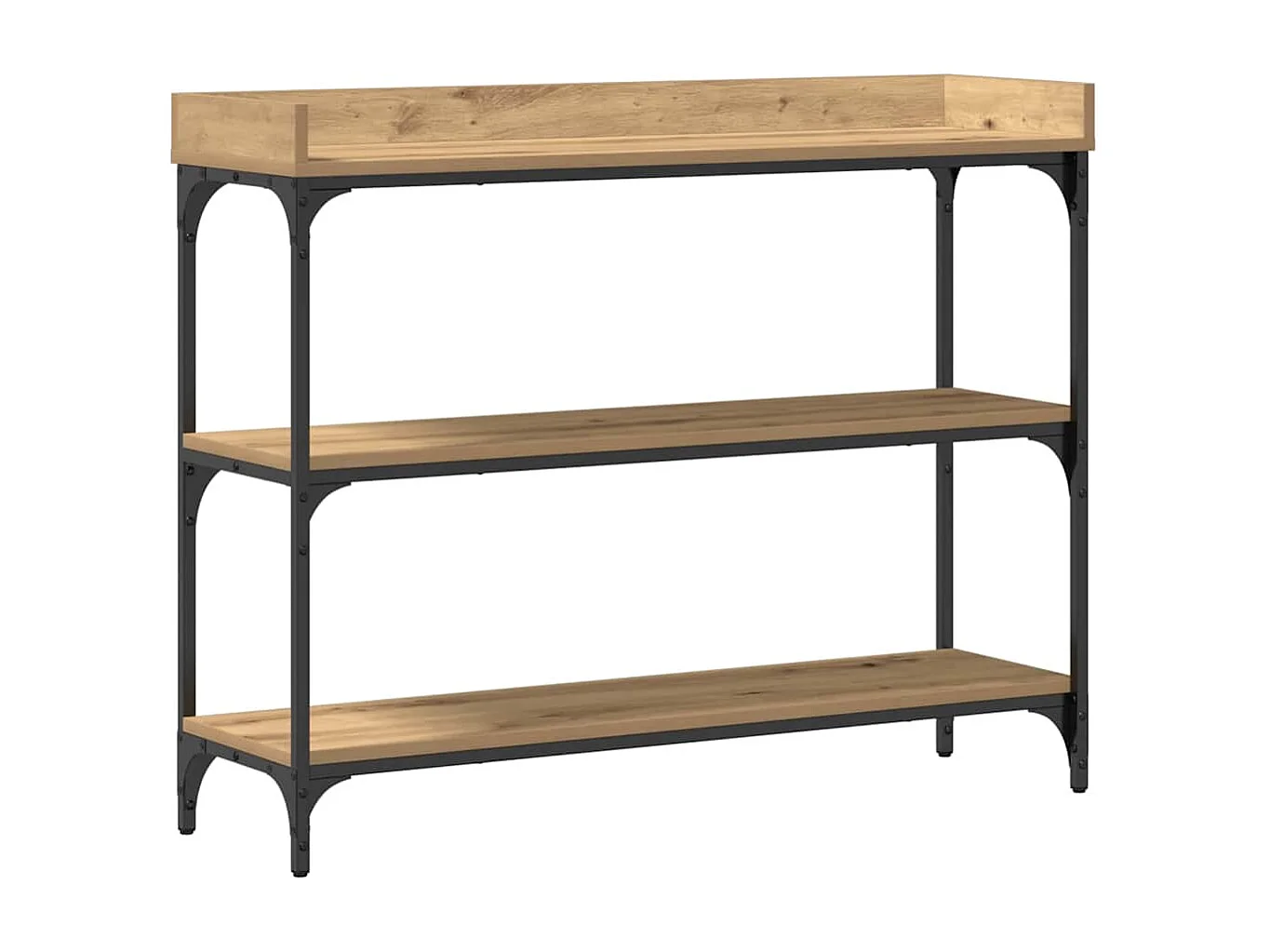 Table Console avec étagère chêne artisanal 100 x 30 x 80 cm