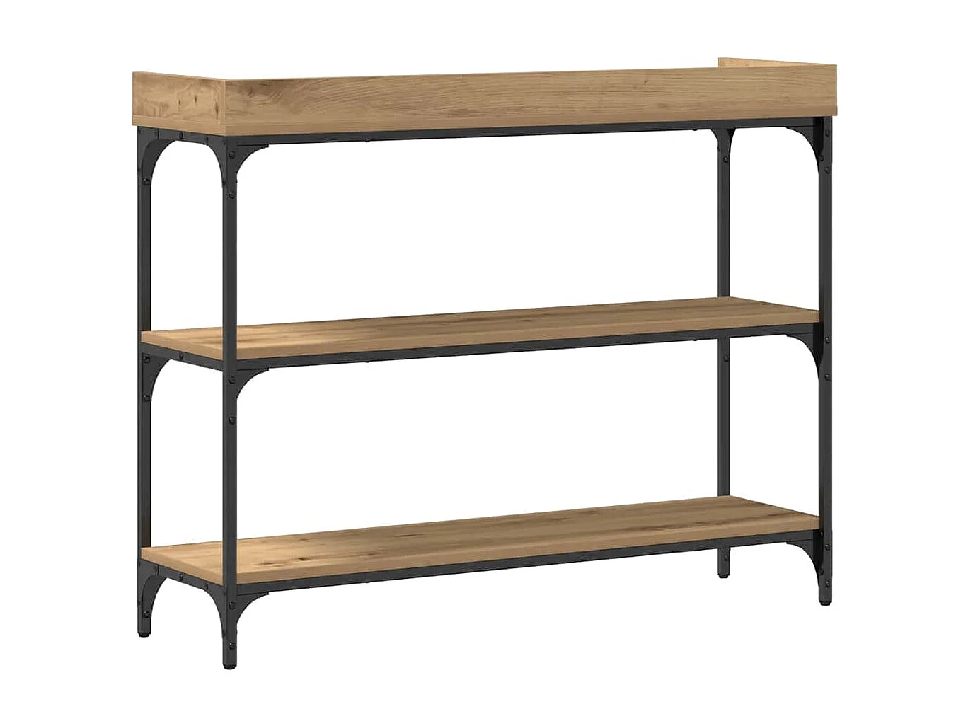 Table Console avec étagère chêne artisanal 100 x 30 x 80 cm