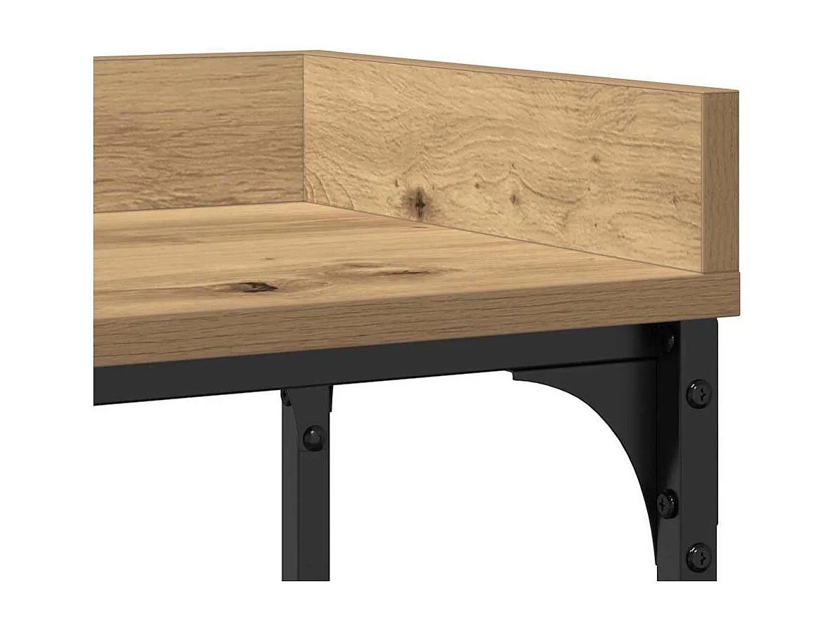 Table Console avec étagère chêne artisanal 100 x 30 x 80 cm