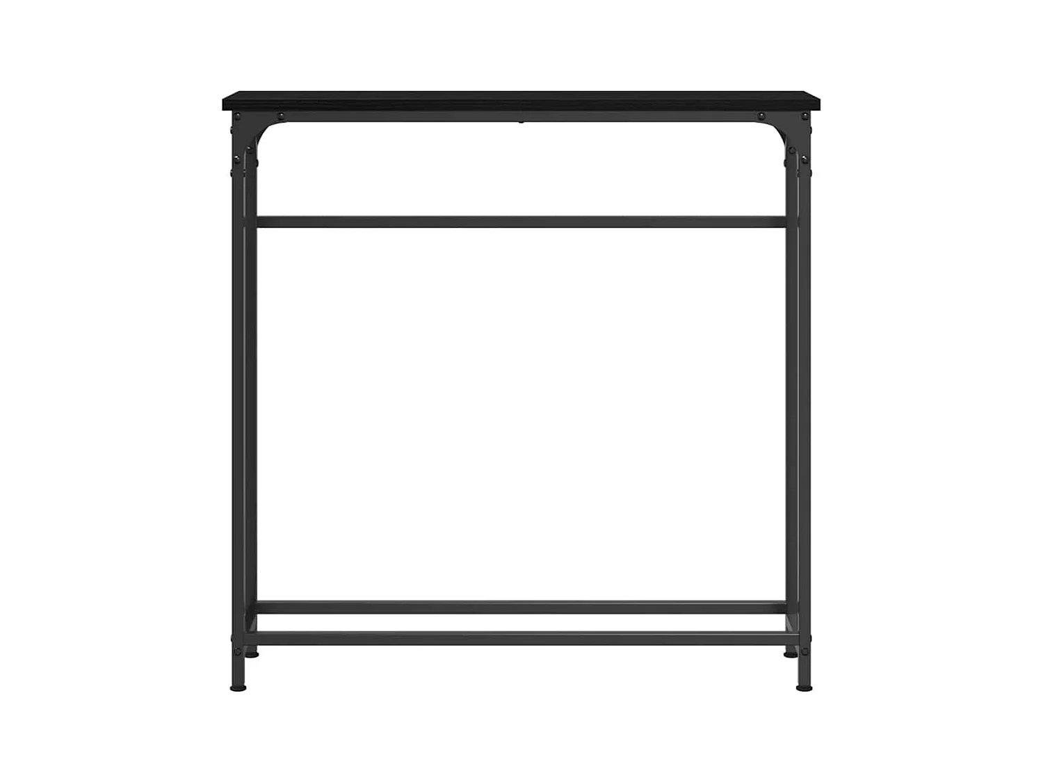 Table Console avec étagère Chêne noir 75 x 19,5 x 75 cm