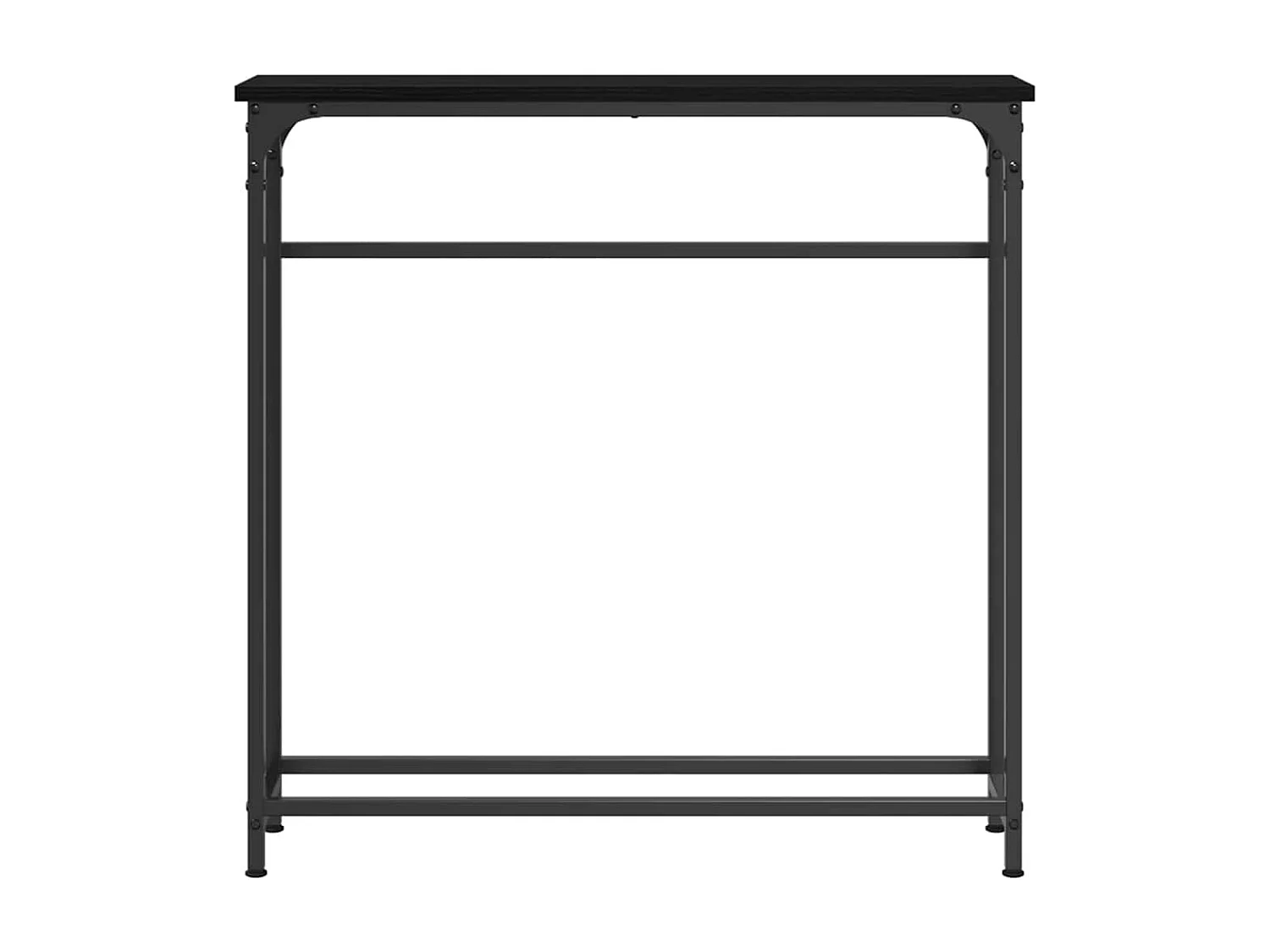 Table Console avec étagère Chêne noir 75 x 19,5 x 75 cm