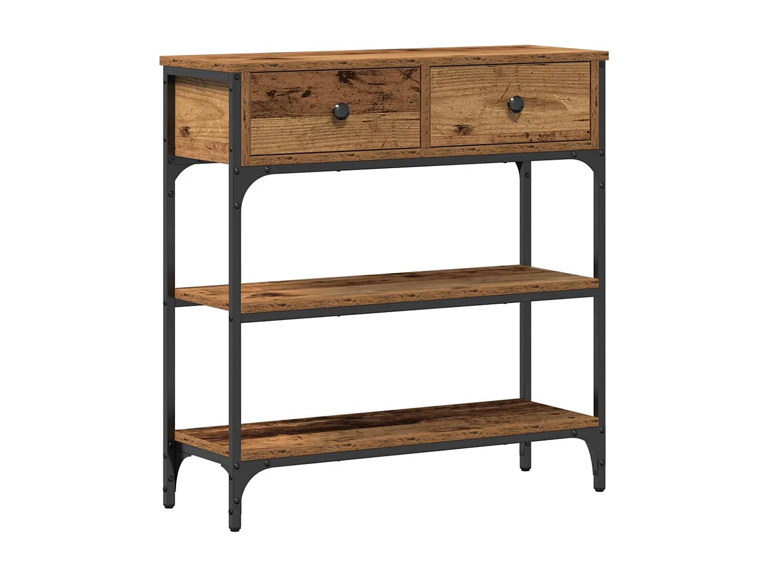 Table Console avec tiroir Bois ancien 72,5 x 25 x 75 cm