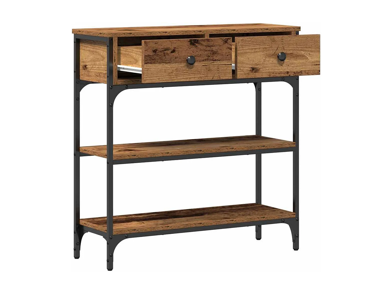 Table Console avec tiroir Bois ancien 72,5 x 25 x 75 cm