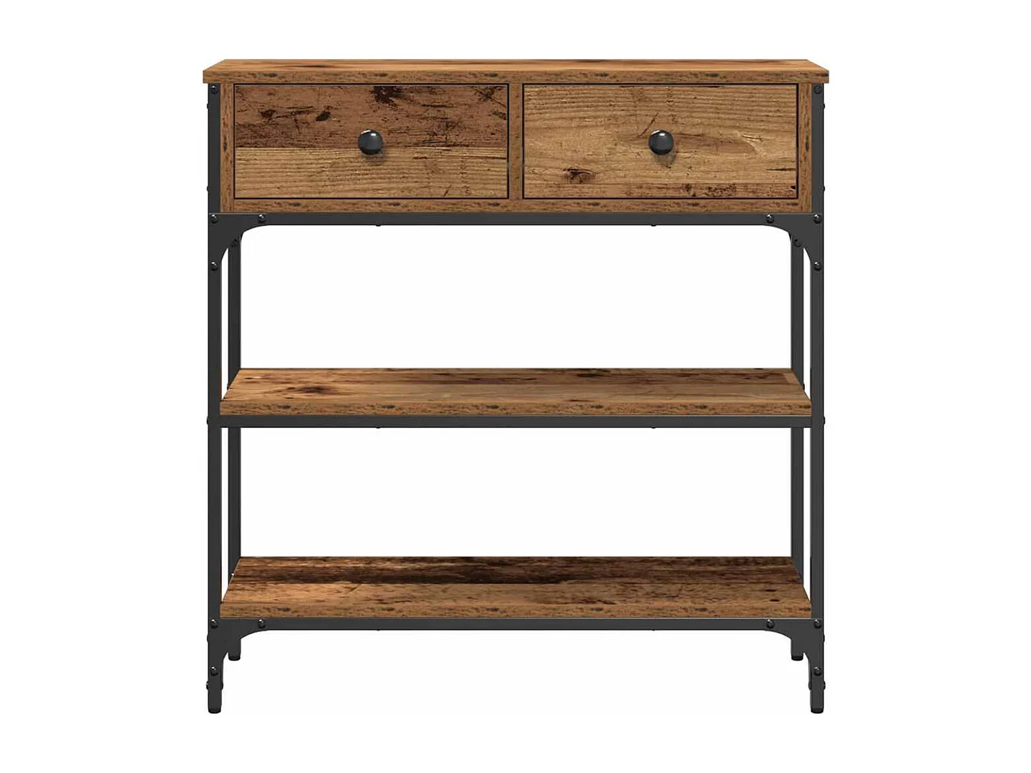 Table Console avec tiroir Bois ancien 72,5 x 25 x 75 cm