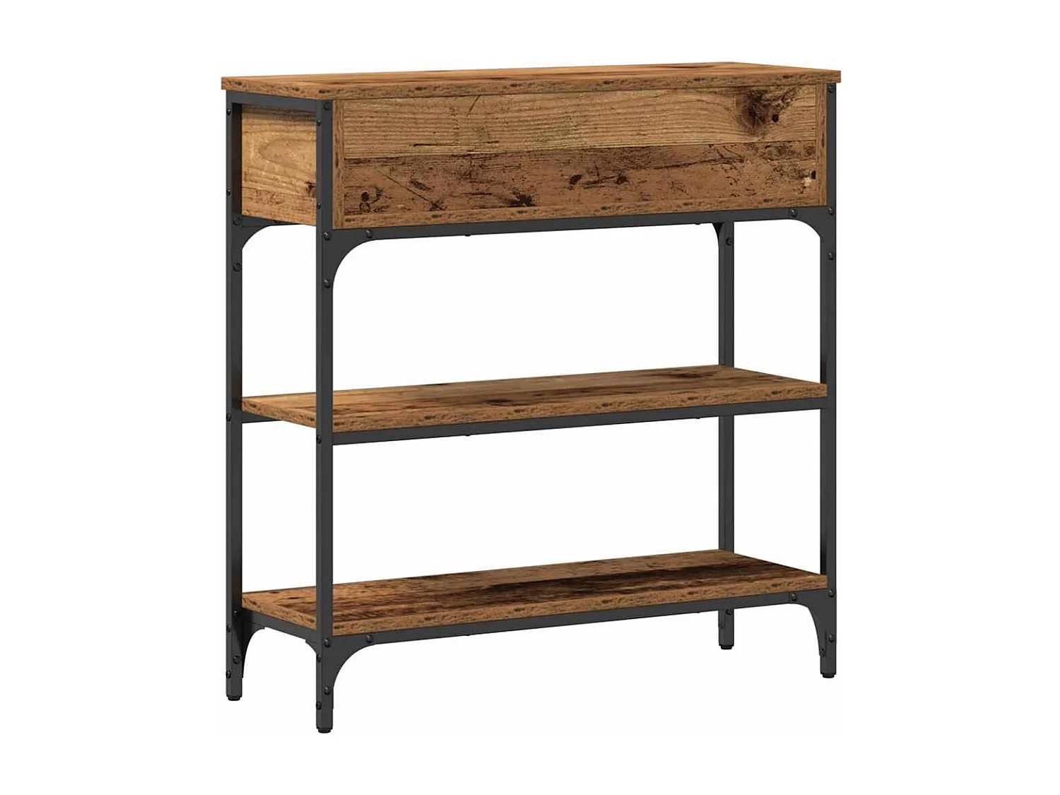 Table Console avec tiroir Bois ancien 72,5 x 25 x 75 cm