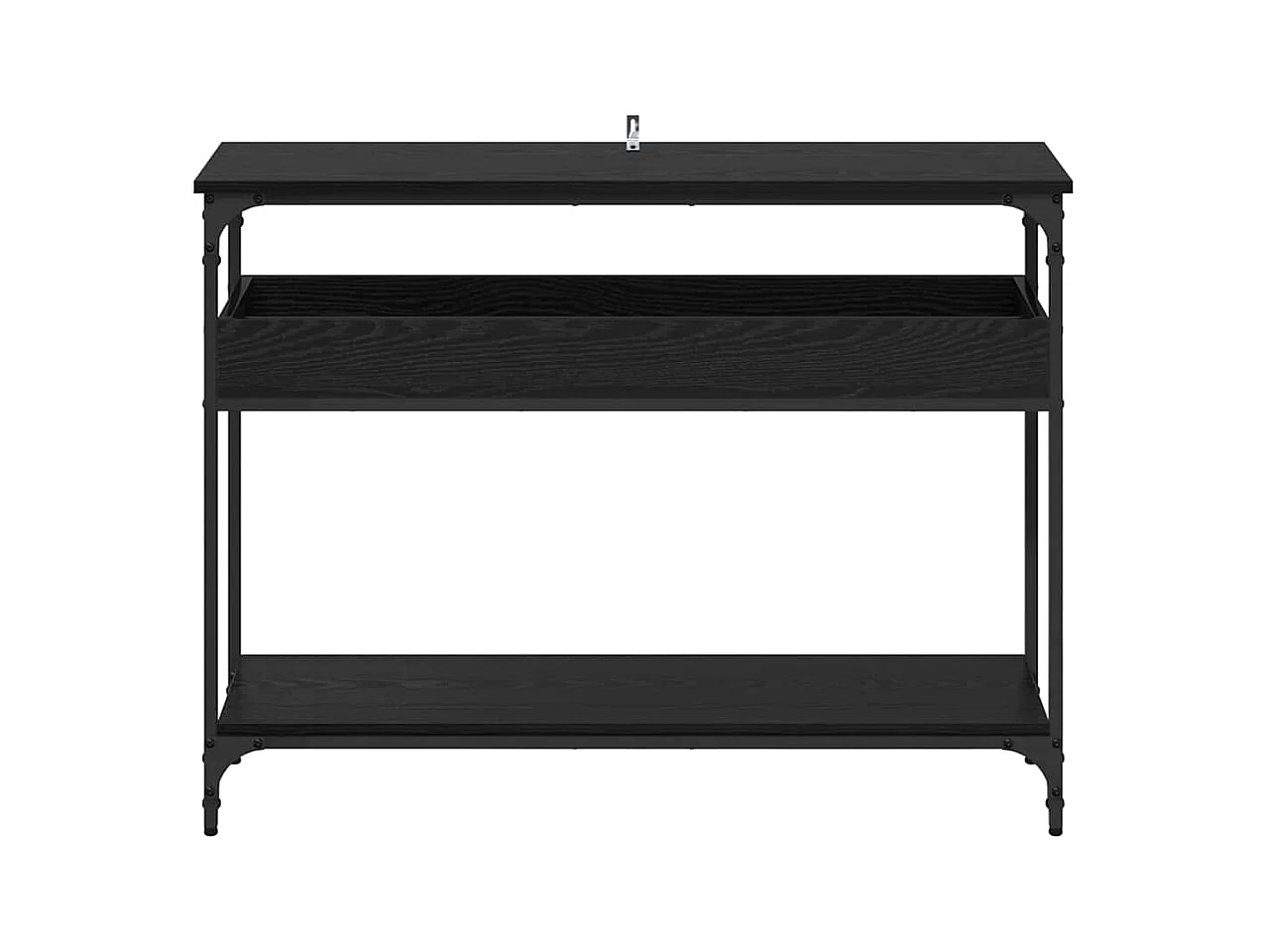 Table console Chêne noir 100 x 29 x 75 cm Bois d'ingénierie