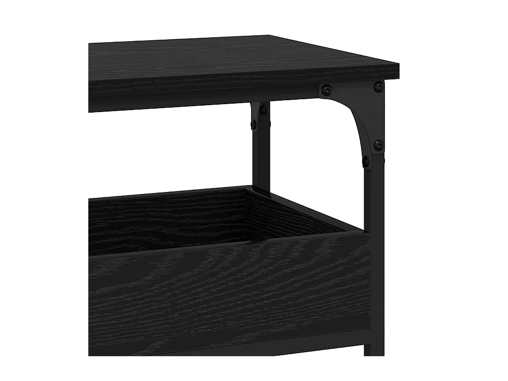 Table console Chêne noir 100 x 29 x 75 cm Bois d'ingénierie
