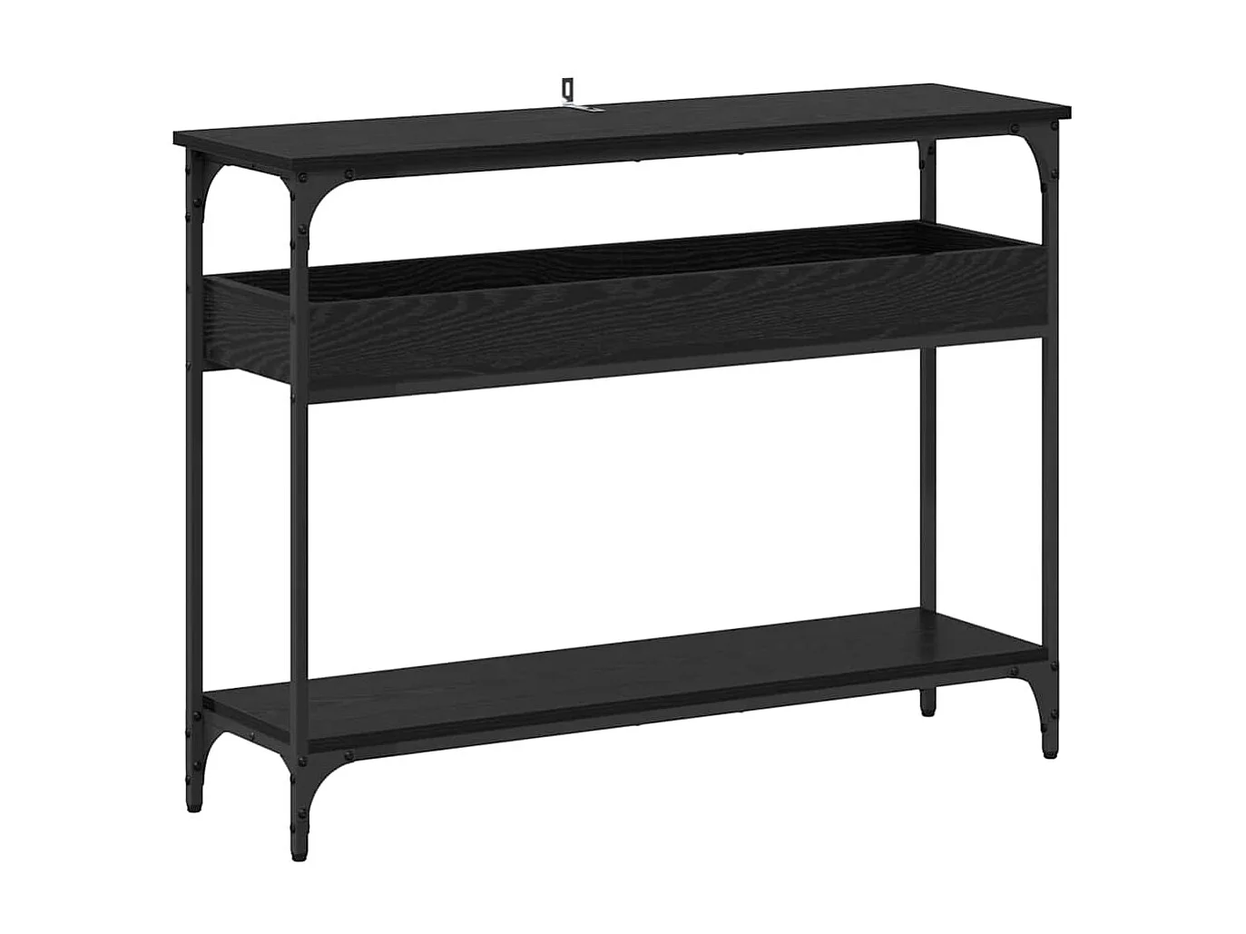Table console Chêne noir 100 x 29 x 75 cm Bois d'ingénierie
