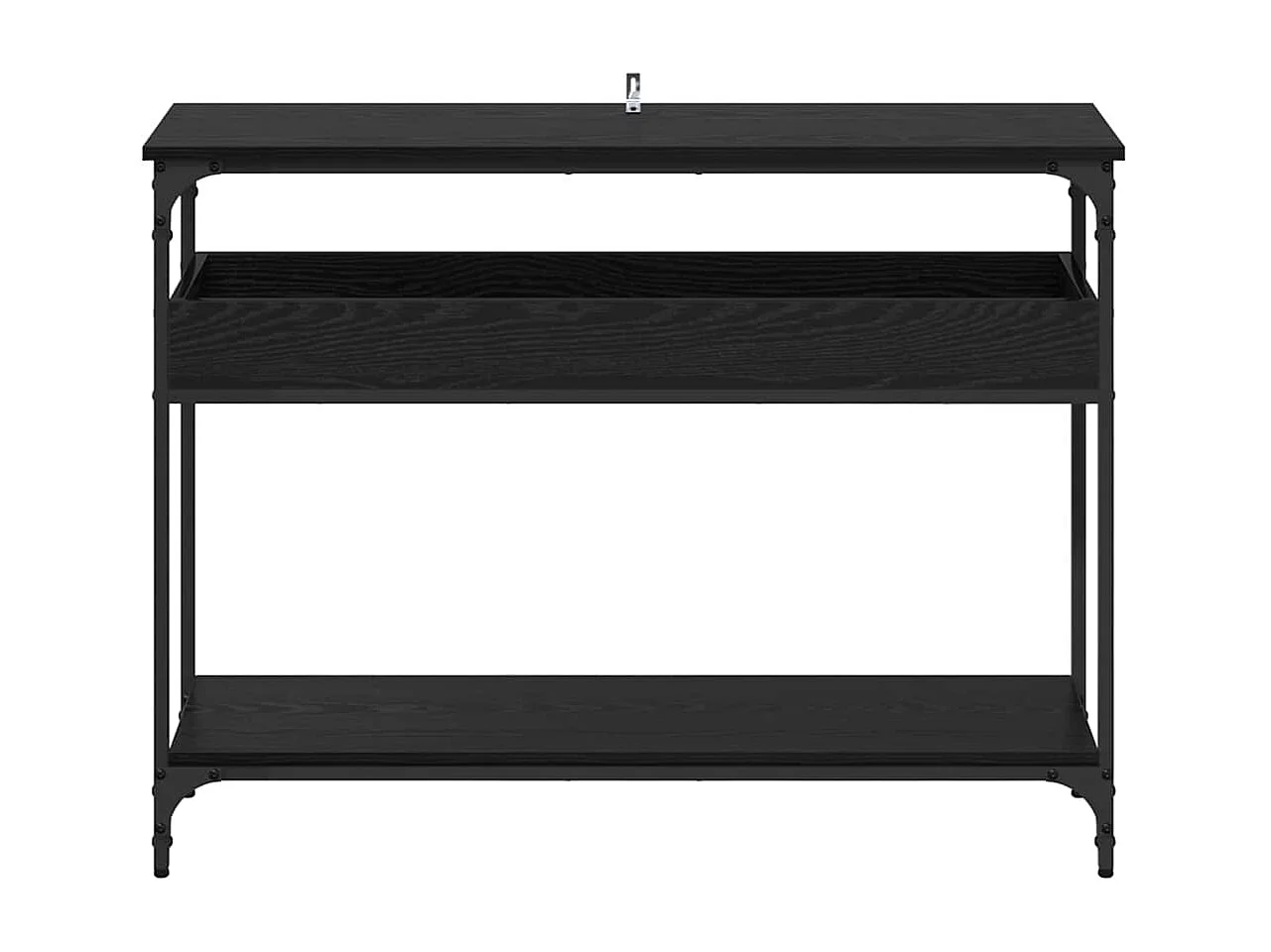 Table console Chêne noir 100 x 29 x 75 cm Bois d'ingénierie