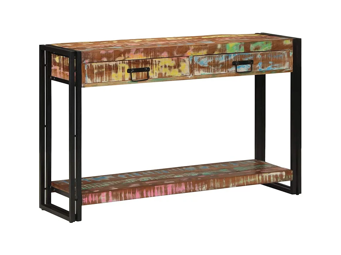 Mesa Consola con cajón Multicolor madera maciza reciclada