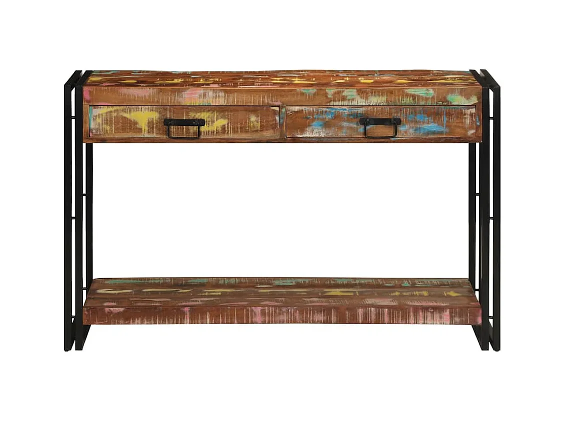 Mesa Consola con cajón Multicolor madera maciza reciclada