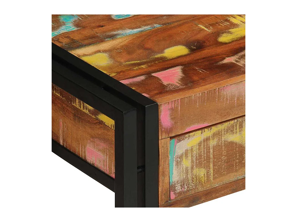 Mesa Consola con cajón Multicolor madera maciza reciclada