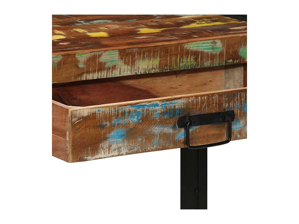 Mesa Consola con cajón Multicolor madera maciza reciclada
