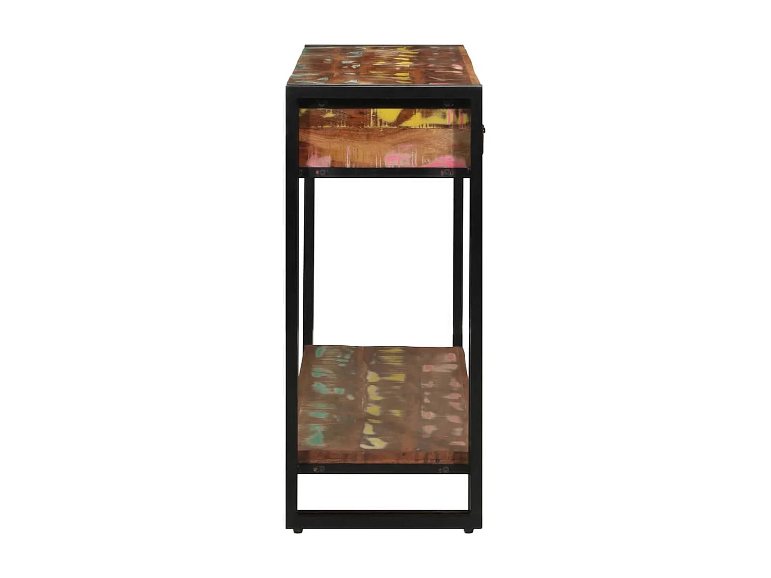 Table console Multicolore bois de récupération massif