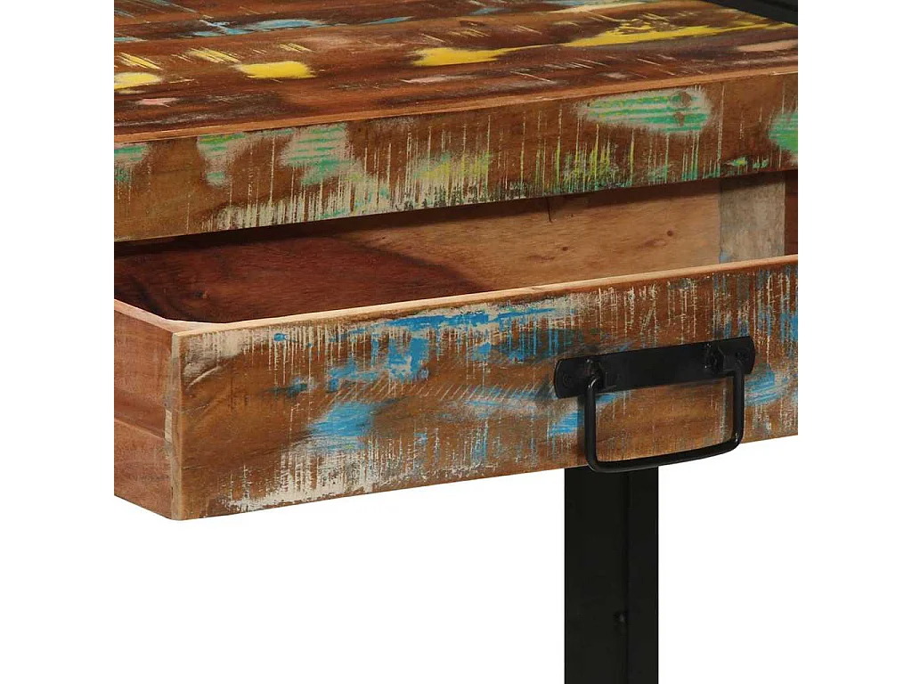 Table console Multicolore bois de récupération massif