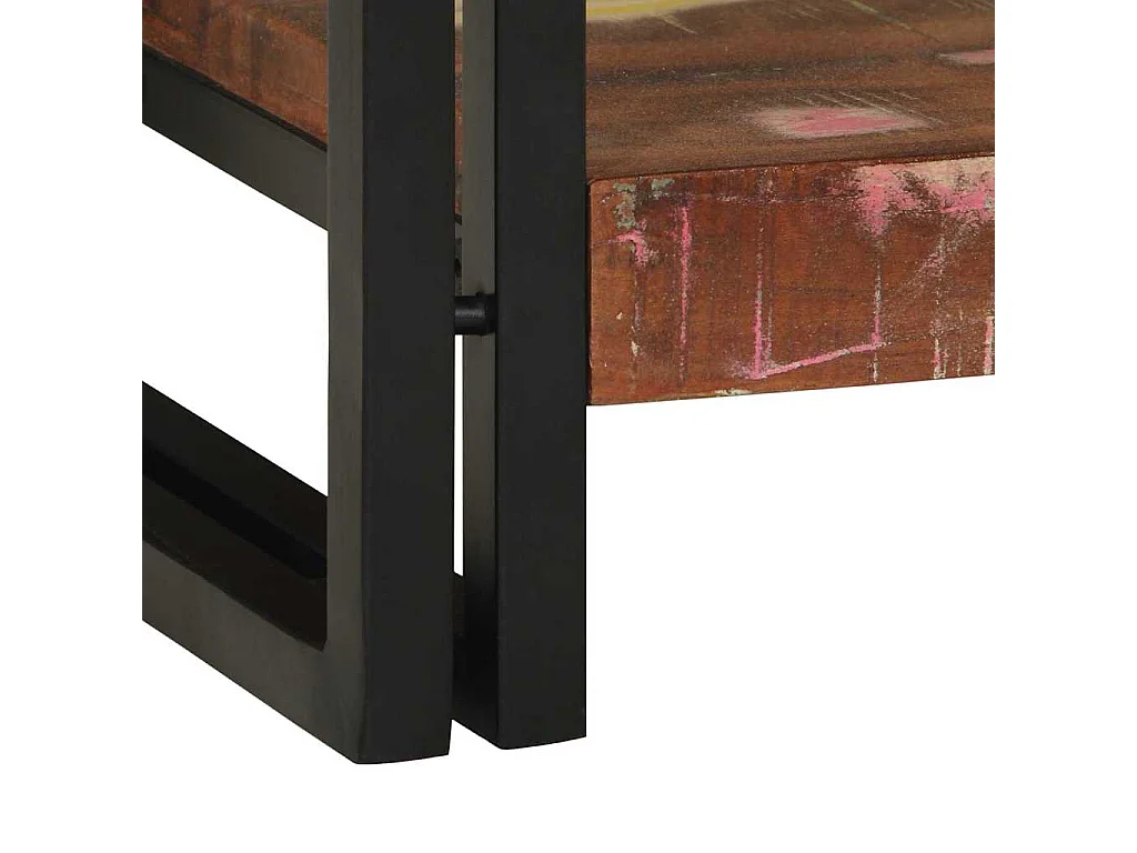 Table console Multicolore bois de récupération massif