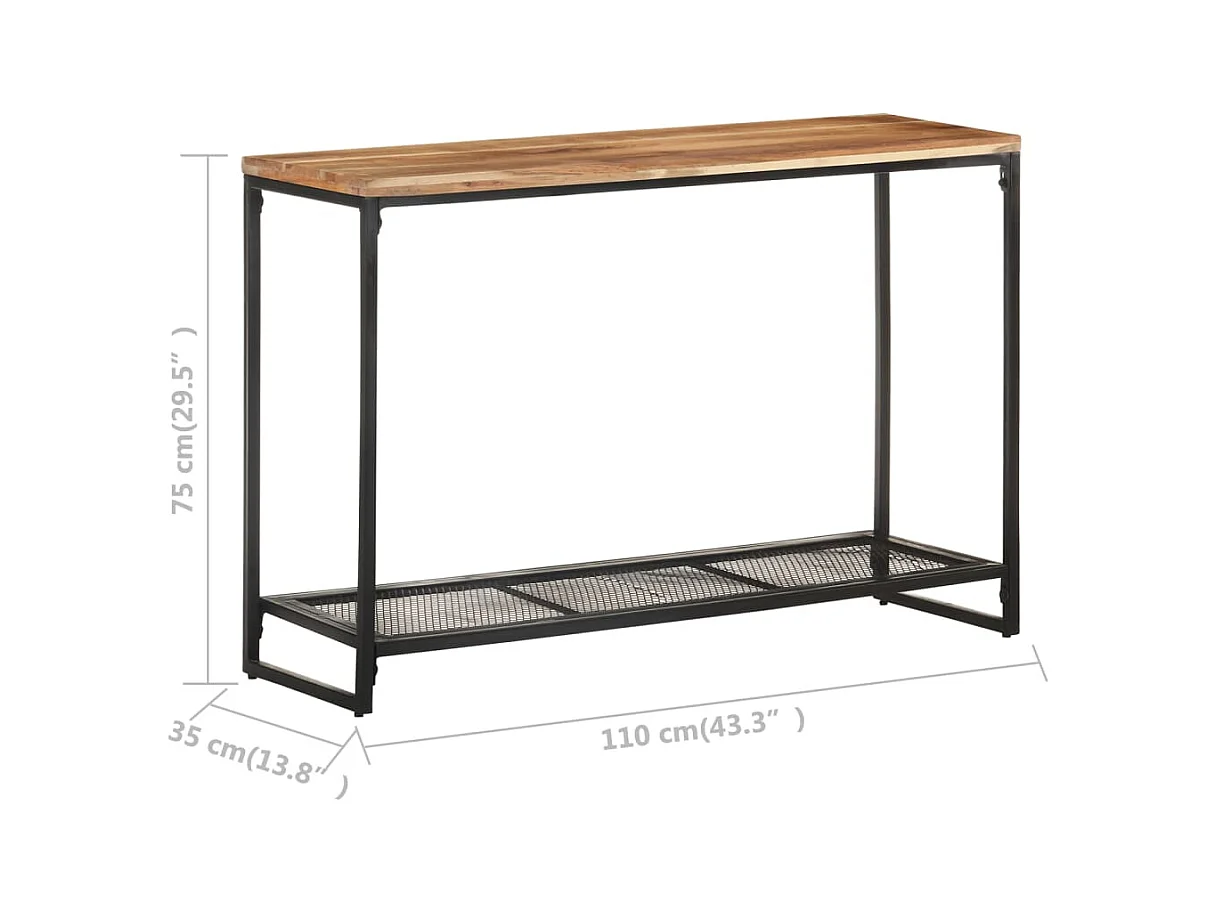 Table console 110x35x75 cm Bois d'acacia massif