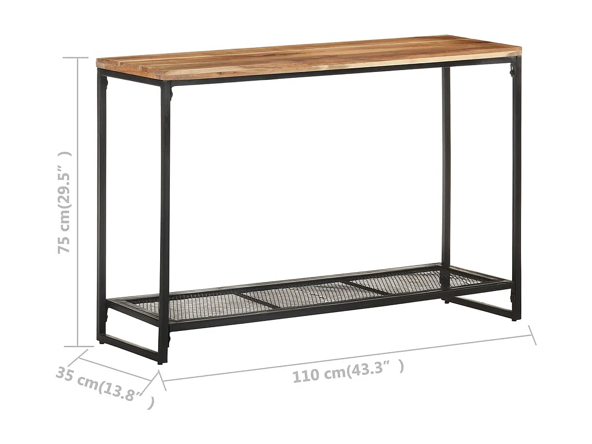 Table console 110x35x75 cm Bois d'acacia massif