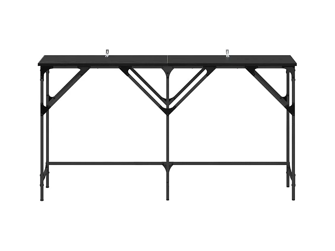 Table console Chêne noir 140 x 29 x 75 cm Bois d'ingénierie