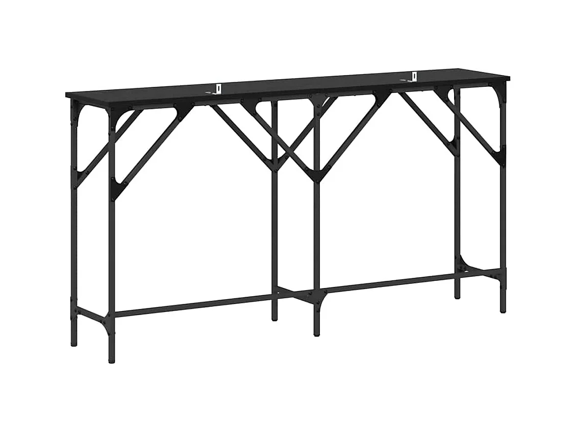 Table console Chêne noir 140 x 29 x 75 cm Bois d'ingénierie