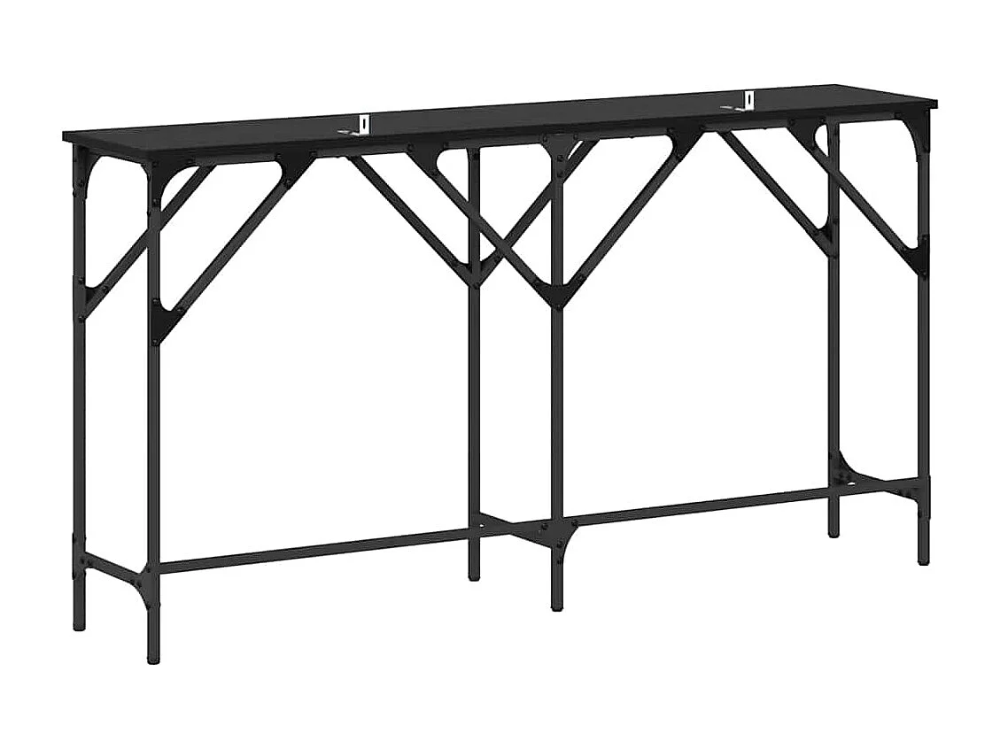 Table console Chêne noir 140 x 29 x 75 cm Bois d'ingénierie