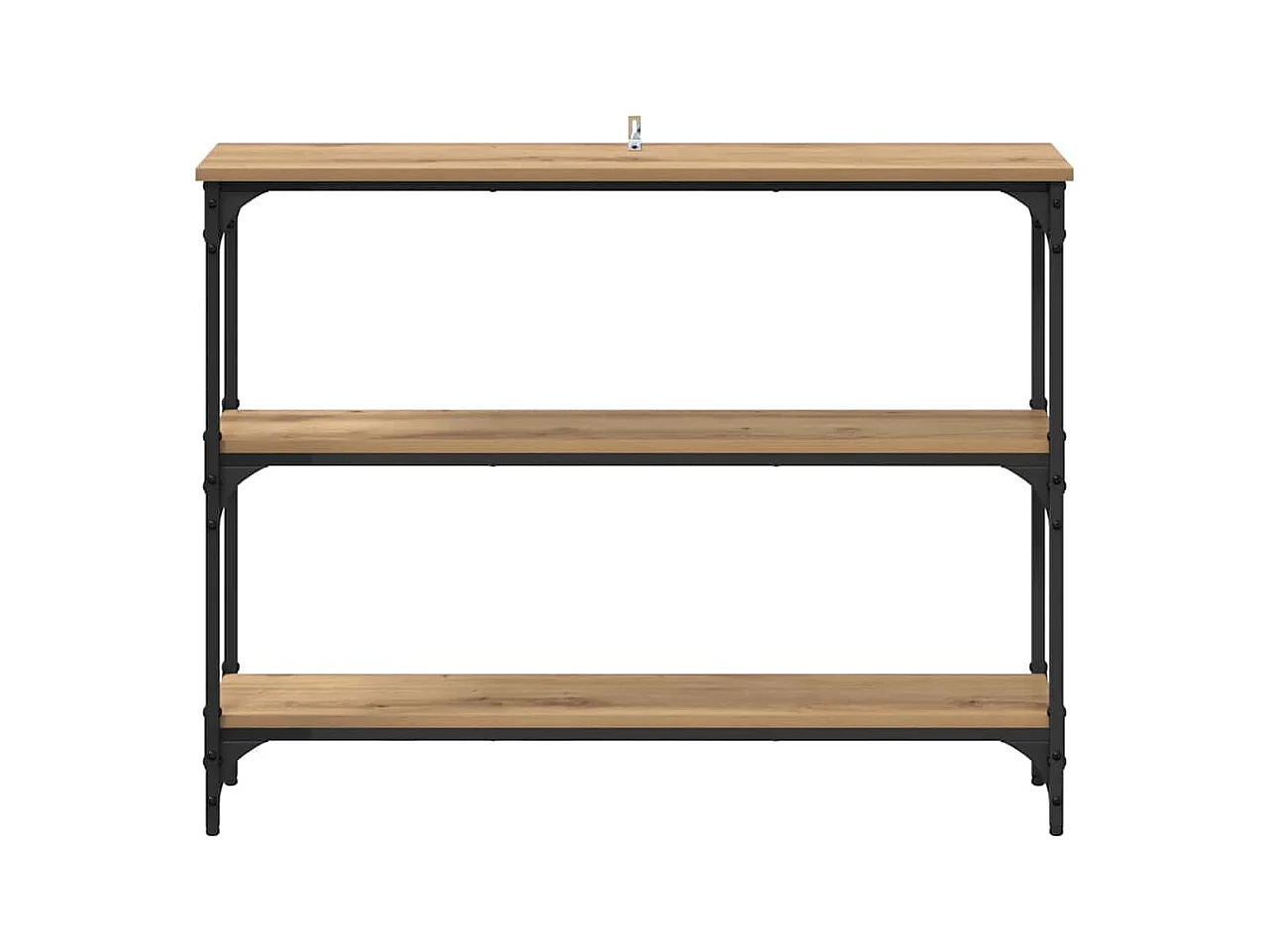 Wandtafel met plank artisanaal eikenkleurig 100 x 22.5 x 75 cm