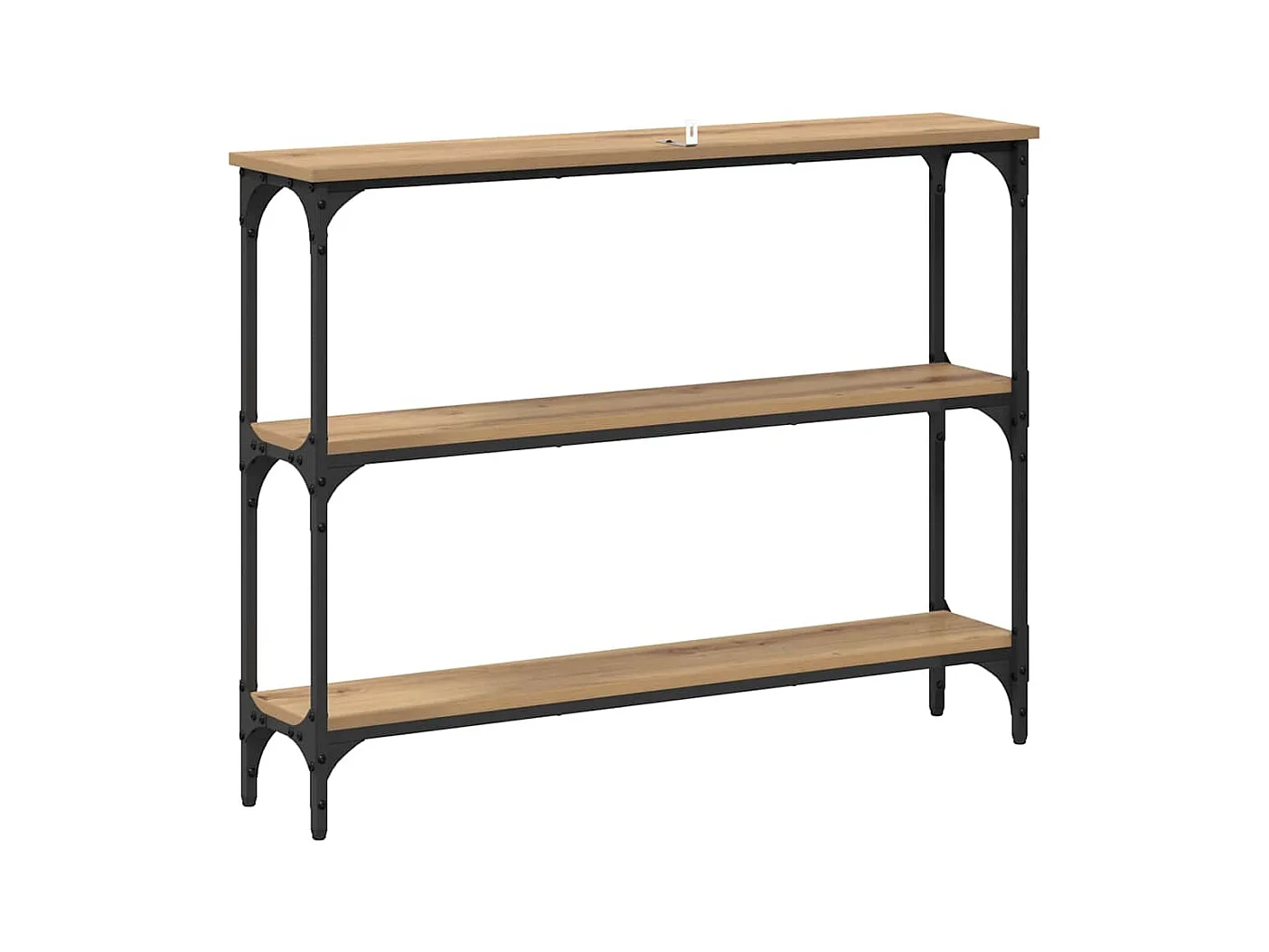 Wandtafel met plank artisanaal eikenkleurig 100 x 22.5 x 75 cm