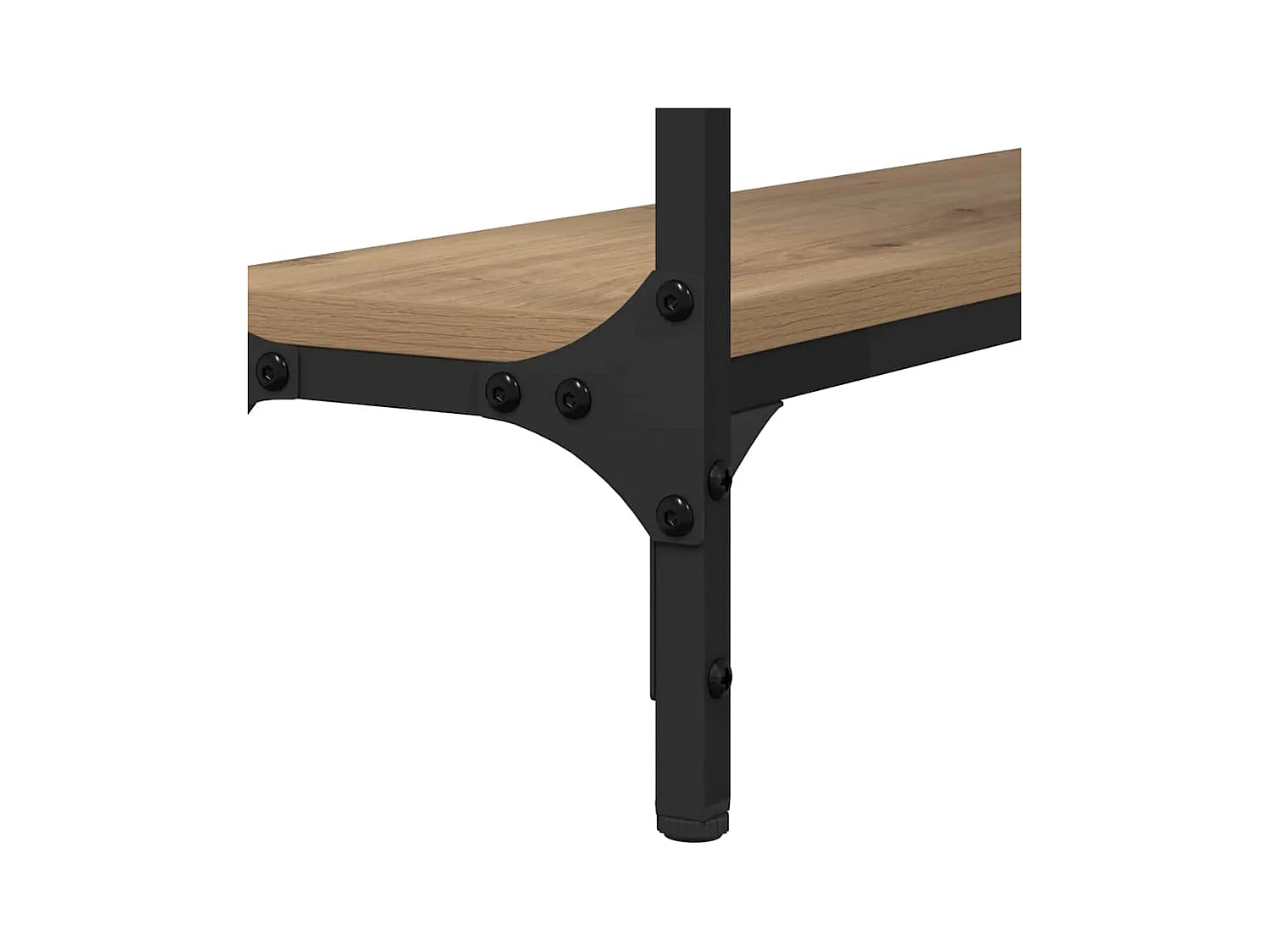 Wandtafel met plank artisanaal eikenkleurig 100 x 22.5 x 75 cm