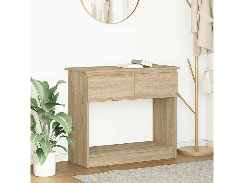 Mesa consola con cajones roble Sonoma 85,5x38,5x74,5 cm